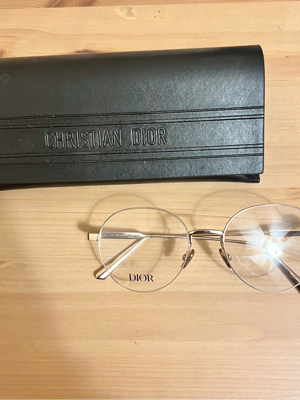 Dior Round Metal Rim Glasses in Gold